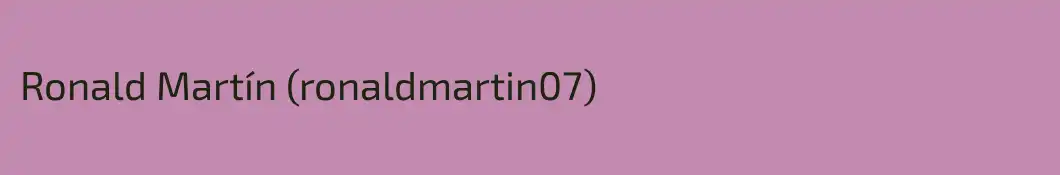 Ronald Martín (ronaldmartin07)